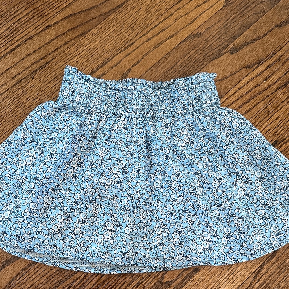 Crewcuts Floral Blue and White Skirt, size 6/7